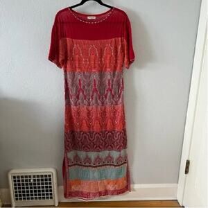 Ivko Colorful Loose Stitch Long Knit Maxi Dress